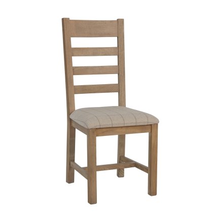 Heritage Slatted Dining Chair in Natural Check