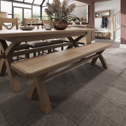 Heritage 2m Cross Leg Dining Bench