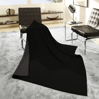 Duo Cotton Black Throw