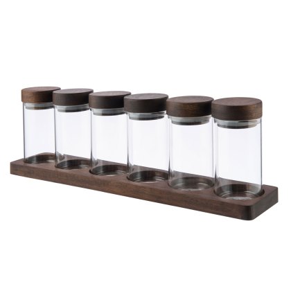 Artisan Street 6 Spice Jars with Board Artisan Street 6 Spice Jars with Board