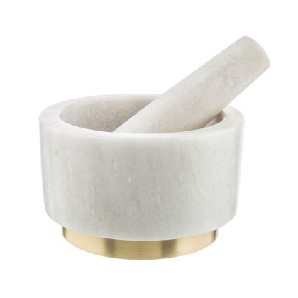 Kitchen Pantry Marble Pestle and Mortar