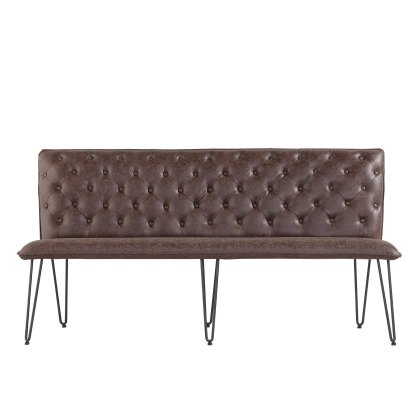 Studded Back 1.8 Bench in Brown