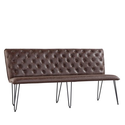 Studded Back 1.8 Bench in Brown