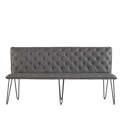 Studded Back 1.8 Bench in Grey