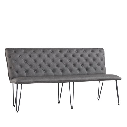 Studded Back 1.8 Bench in Grey