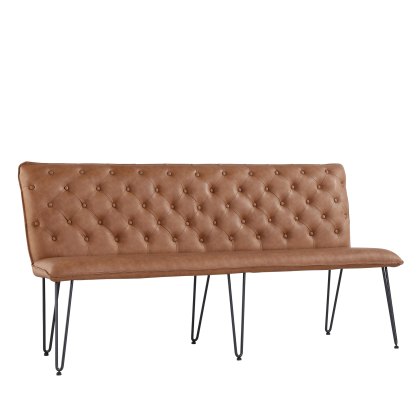 Studded Back 1.8 Bench in Tan