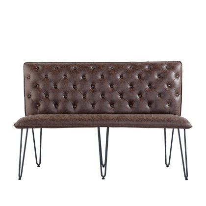 Studded Back 1.4 Bench in Brown
