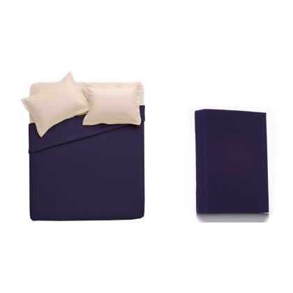 Belledorm Navy 200 Thread Count Plain Dyed Sheet