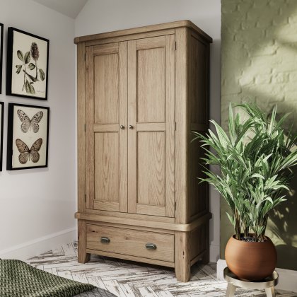 Heritage Oak 2 Door Wardrobe Heritage Oak 2 Door Wardrobe