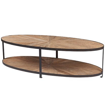 Houston Segmented Top Oval Coffee Table