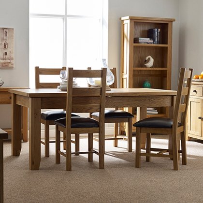 Cotswold 1.4m Extending Dining Table & 4 Chairs