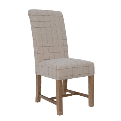 Heritage Upholstered Dining Chair in Natural Check