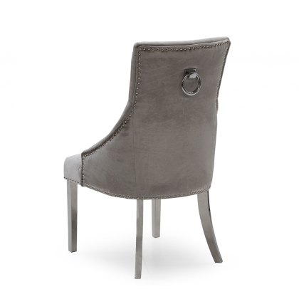 Belvedere Knockerback Dining Chair in Pewter