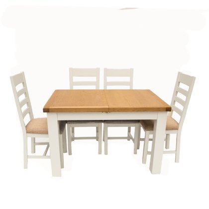 Salcombe 1m Dining Table and 4 Ladderback Chairs