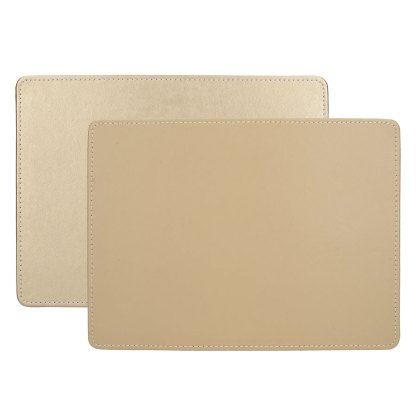 Creative Tops Naturals Pack of 4 Faux Leather Gold Placemats