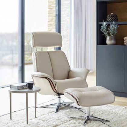 G Plan Lund Swivel Chair & Stool Set