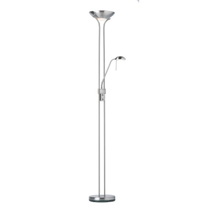 Rome Mother and Child Satin Chrome Floor Lamp