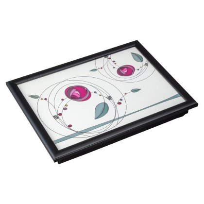 Denby Tiffany Rose Double Laptray with Black Edge Denby Tiffany Rose Double Laptray with Black Edge