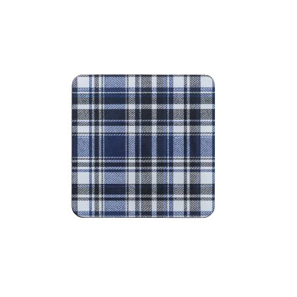 Denby Elements Checks Blue/Black 6pc Coasters Denby Elements Checks Blue/Black 6pc Coasters
