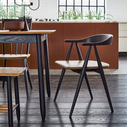 Ercol Monza Dining Table with 2 Chairs, 2 Como Chairs and Bench