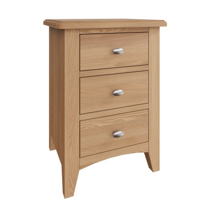 Stiffkey 3 Drawer Bedside in Oak