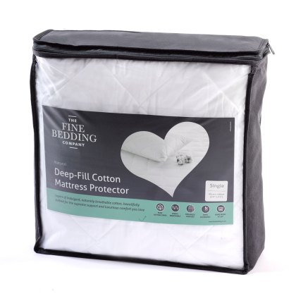 The Fine Bedding Company Deep Fill Cotton Mattress Protector