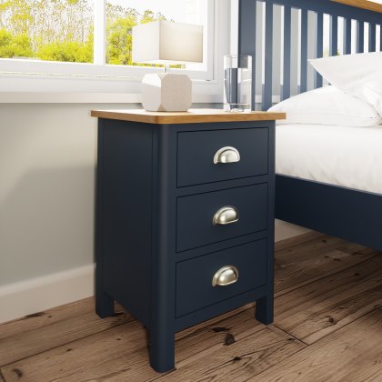 Hastings 3 Drawer Bedside Cabinet in Blue