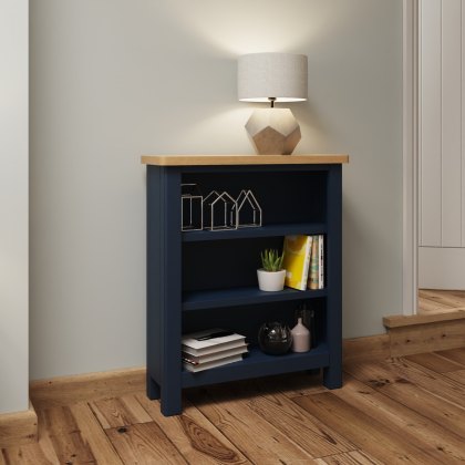 Hastings Small Wide Bookcase in Blue