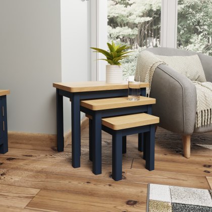 Hastings Nest of 3 Tables in Blue