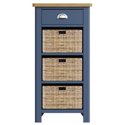 Hastings 1 Drawer 3 Basket Unit in Blue