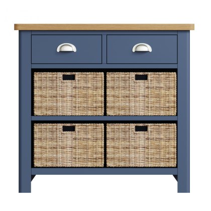 Hastings 2 Drawer 4 Basket Unit in Blue