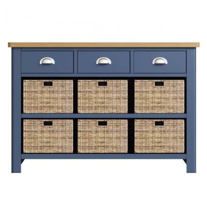 Hastings 3 Drawer 6 Basket Unit in Blue