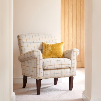 Highland Accent Chair in Butterscotch Plaid