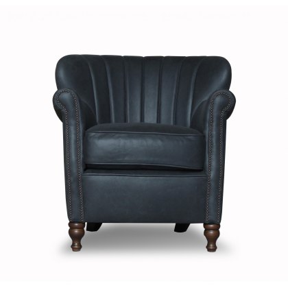 Alexander & James Percy Chair in Hyde Charcoal