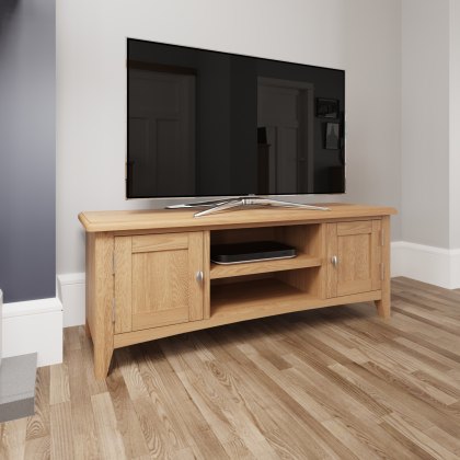 Stiffkey Large TV Unit in Oak