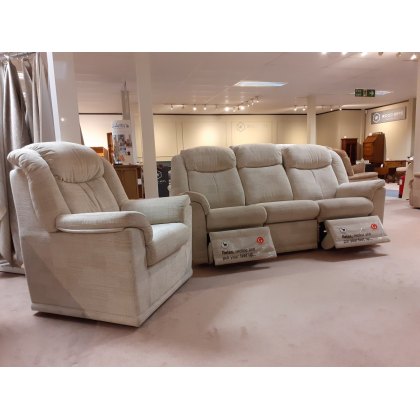G Plan Milton 3 Seater Power Recliner Sofa and Static Chair in C112 (ex display)