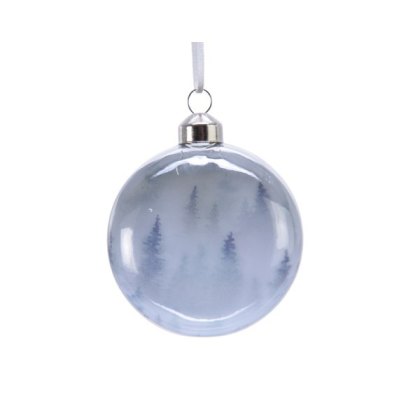 gl Flat Bauble Trees with Glitter