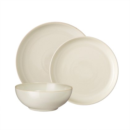 Denby Linen 12 Piece Coupe Tableware Set Denby Linen 12 Piece Coupe Tableware Set
