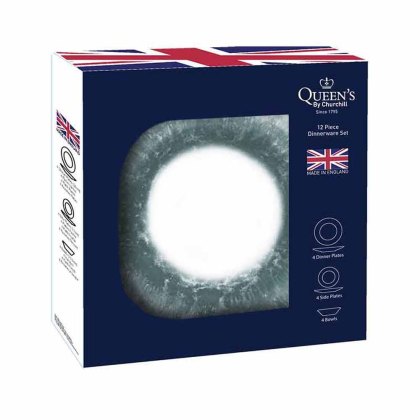 Churchill Oracle Blue 12 Piece Dinner Set