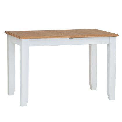 Stiffkey White 1.2m Extending Table and 4 Chairs in White
