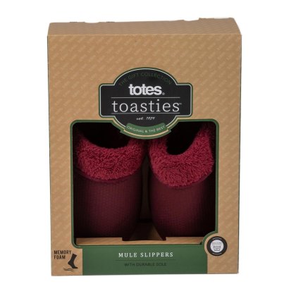 Totes Spot Velour Mule with cuff