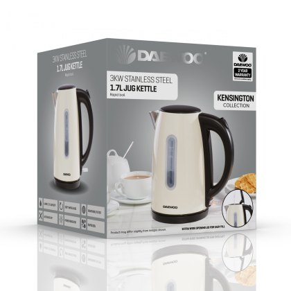 Daewoo Kensington Cream 1.7L Jug Kettle