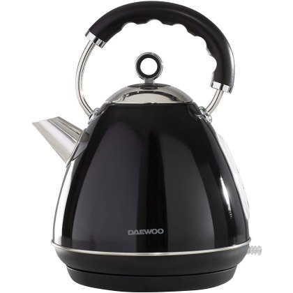 Daewoo Kensington Black 1.7L Pyramid Kettle