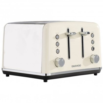 Daewoo Kensington Cream 4 Slices Toaster