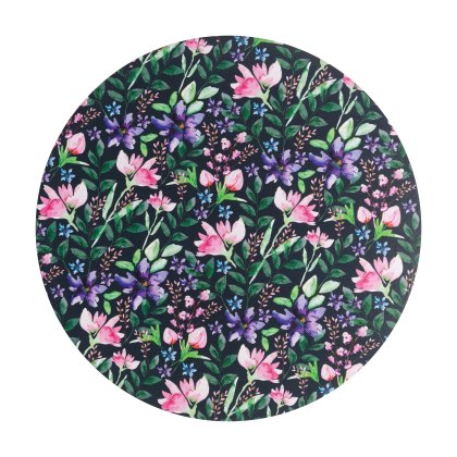 Denby Dark Floral Round Placemats X6 Denby Dark Floral Round Placemats X6