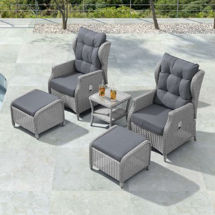Skylar Lounge Set in Grey/White Wash