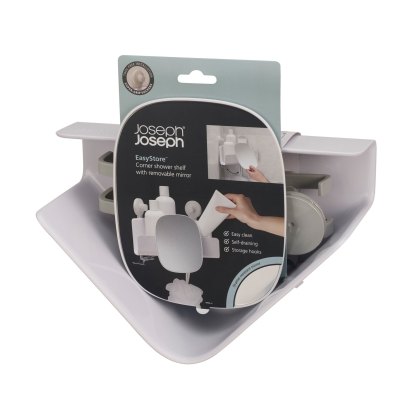 Joseph Joseph EasyStore Corner Shower Cad with Mirror White Joseph Joseph EasyStore Corner Shower Cad with Mirror White