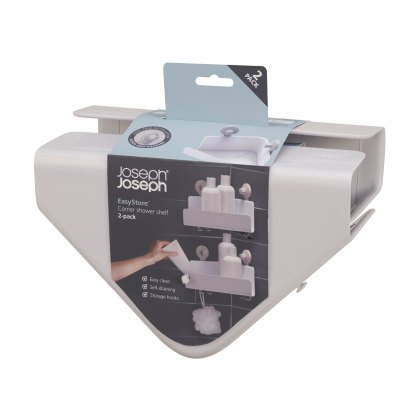 Joseph Joseph EasyStore Corner Shower Caddy 2pack White Joseph Joseph EasyStore Corner Shower Caddy 2pack White