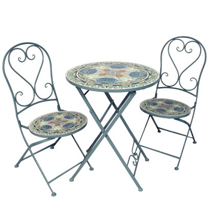 Cancun Iron Tea for Two Bistro Set