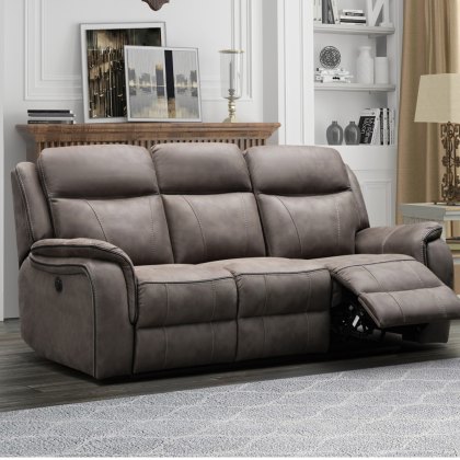 Taylor 3 Seater Manual Recliner in Grey
